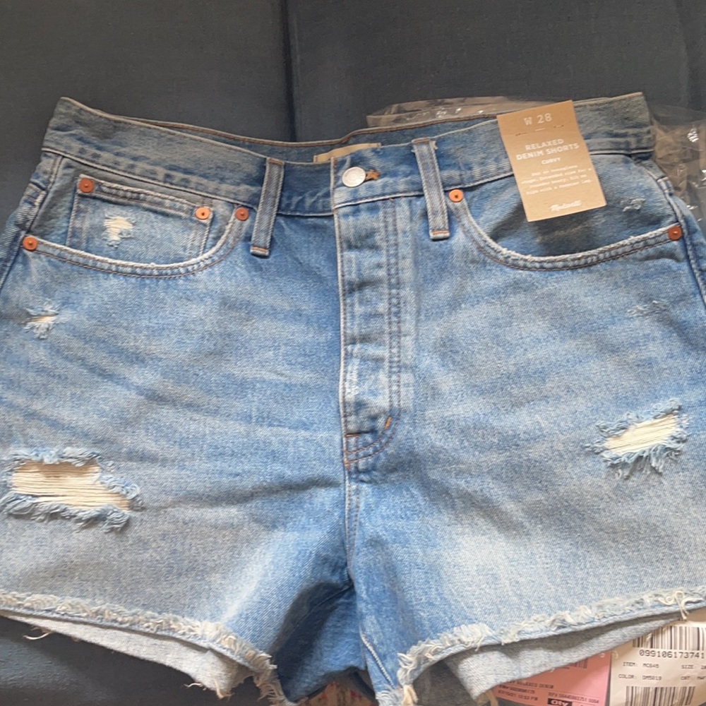 NWT Madewell Curvy Relax Denim Shorts - Picture 5 of 5
